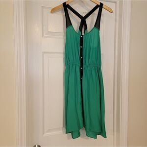 Silence + Noise UO Dress Green Black Medium